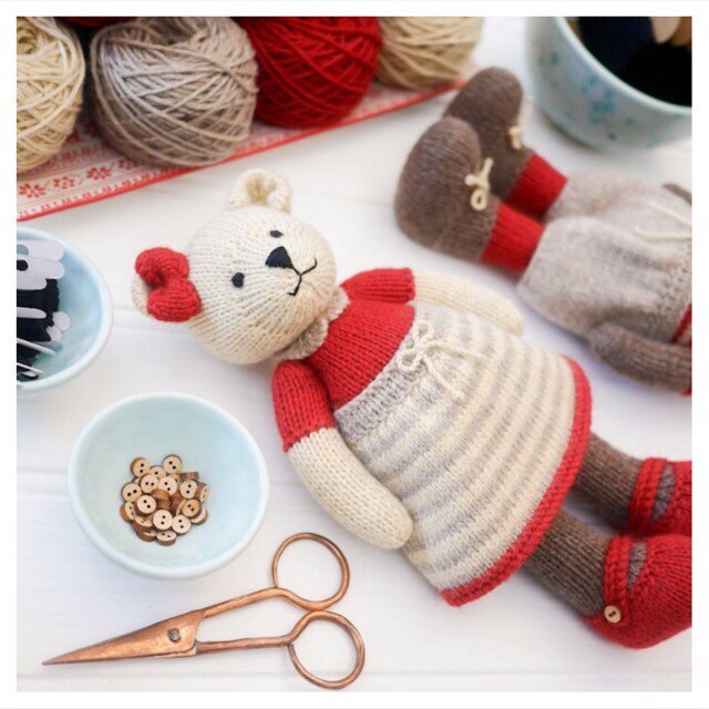 Original doll and animal toy knitting by maryjanestearoom on Etsy