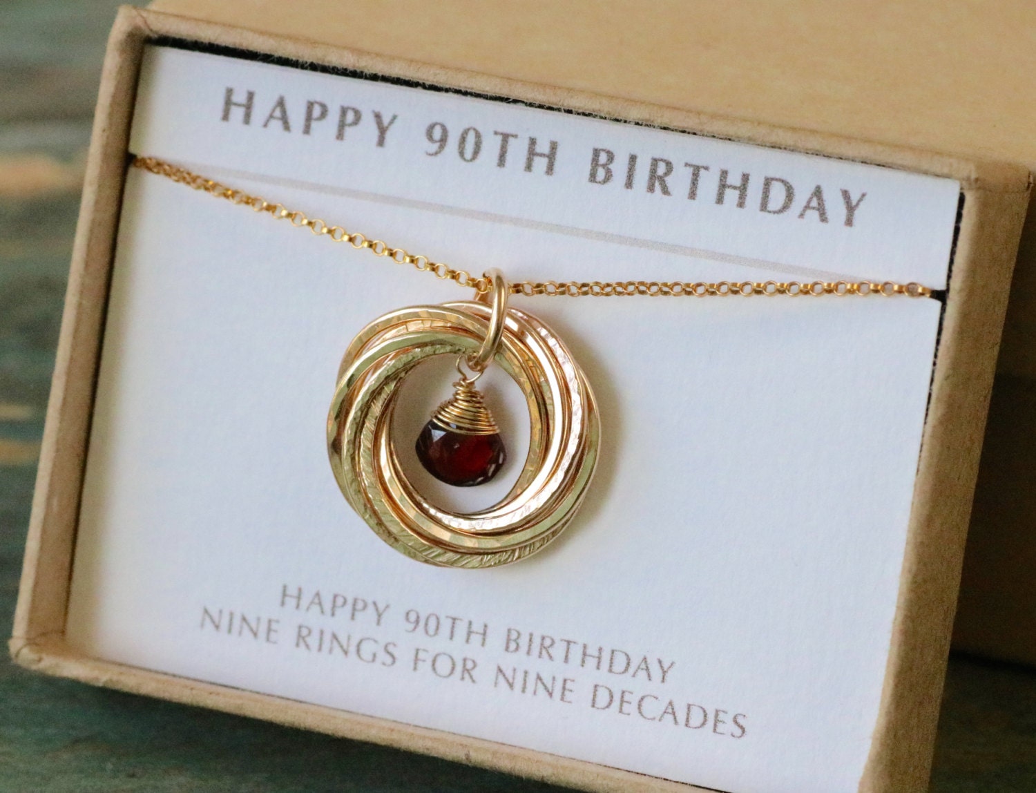 90th birthday gift for grandma necklace gold necklace