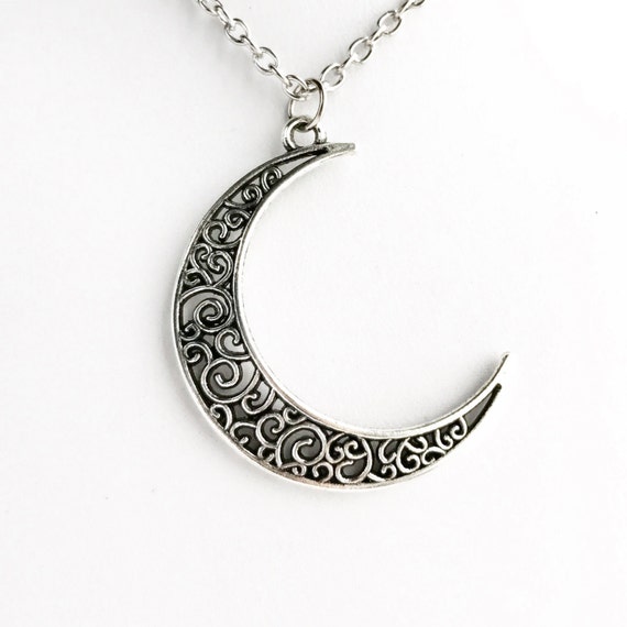 Crescent Moon Phase Pendant Necklace / Pick your Length / Boho