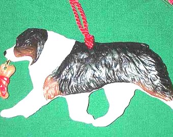 Australian Shepherd Blue Merle Dog Christmas Ornament