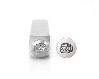 Bus Stamp - Impressart stamp - Design stamps - hand stamping supplies - jewelry supplies - metal stamps - hippie stamps