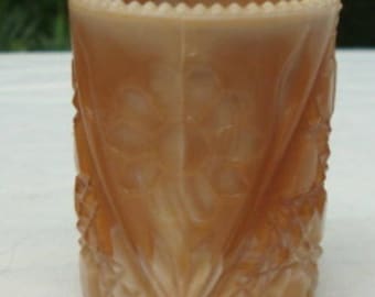 Vintage Joe St. Clair Chocolate Slag Glass Toothpick Holder