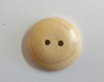 Handmade Maple Wood Buttons 3/4" Handcrafted Buttons Round or Square Buttons Sewing Supply Knitting Supply Craft Supply