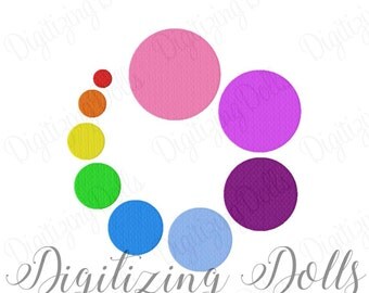 Dot Circle Solid Fill Machine Embroidery Design 1x1 1.5x1.5 2x2 2.5x2.5 3x3 3.5x3.5 4x4 4.5x4.5 5x5 INSTANT DOWNLOAD