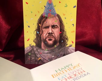 The Hound Game of Thrones BIRTHDAY CARD!