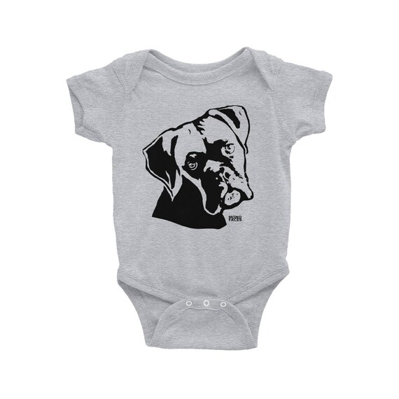 Boxer Dog Baby Bodysuit Boxer Gift Gender Neutral Baby