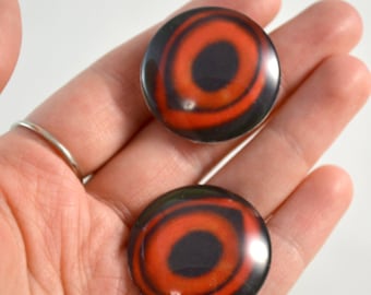 30mm duck glass eyes / handmade eyes / duck decoy eyes / alternative taxidermy eyes / jewelry making supplies / bird glass eyes