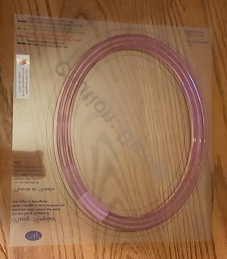 Creative Memories custom cutting system templates large oval from
