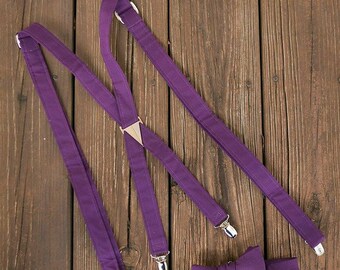 Mens Bow Tie and Suspender Set handmade by TwoLCreations