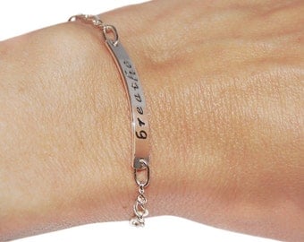 Sterling silver breathe bracelet. Center yourself throughout the day! Great co-worker gift.