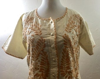 Vintage Blouse, Handmade Vintage, Embroidered Blouse, Ethnic Clothing, Ethnic Blouse, Hippie Blouse, Hippie Vintage, Cotton Shirt, Boho