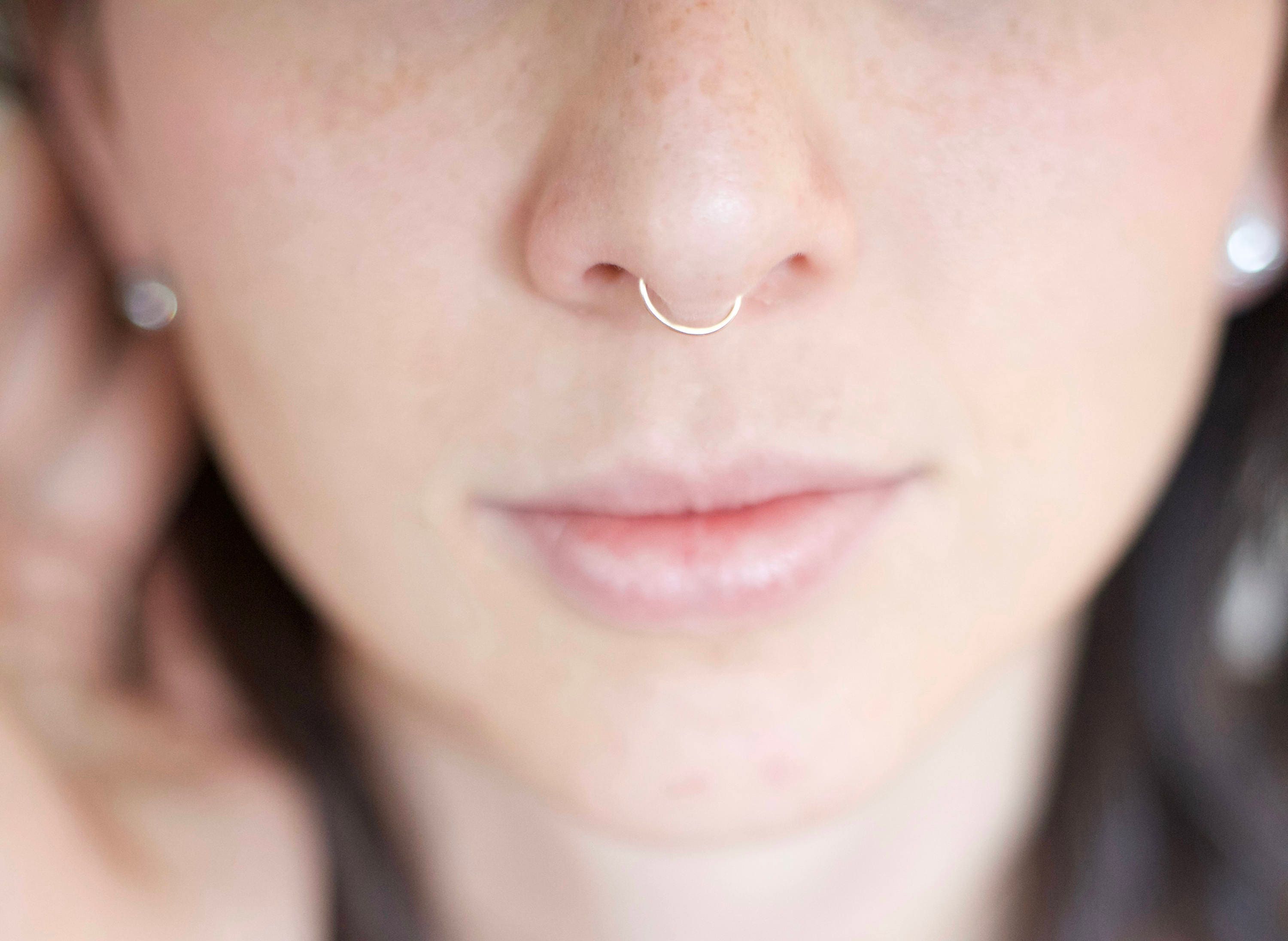 nose hoop and septum together