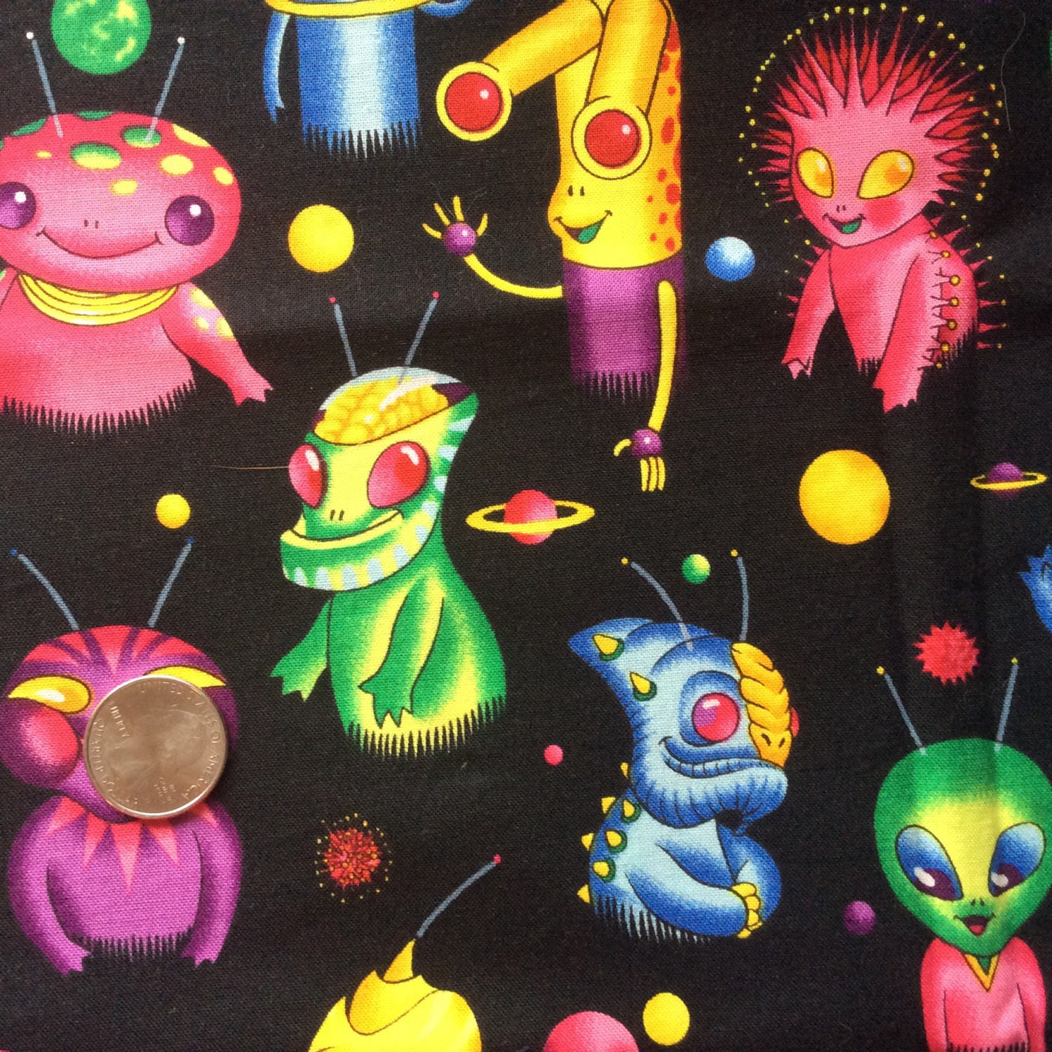 Alexander Henry Galaxy Guys alien fabric