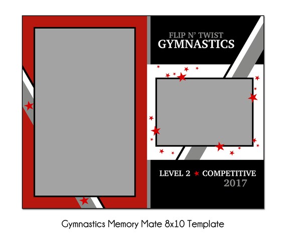 Gymnastics Mm3 8x10 Memory Mate Sports Photo Template How To Make A Memory Mate Template In Photoshop