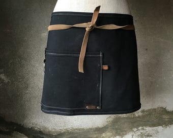 Canvas Apron, Waxed Canvas Apron, Waist Apron, Server Apron, Barista apron, Waiter Apron, Restaurant Apron