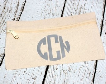 Circle Monogram Makeup Bag