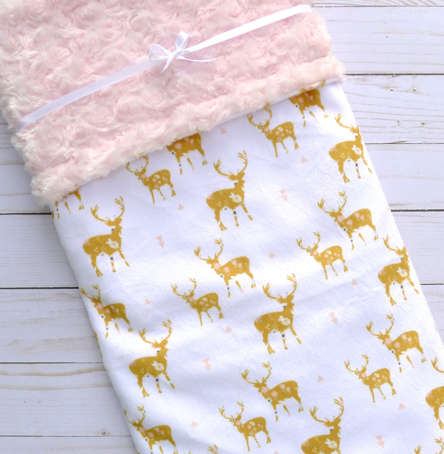 Deer Baby Blanket Baby Blanket Deer Floral Deer Baby