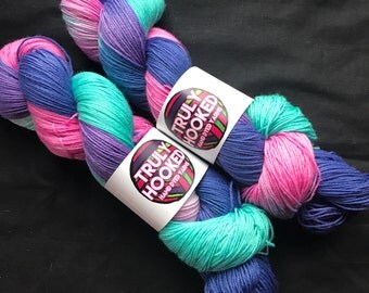 Jewels hand dyed merino sock yarn