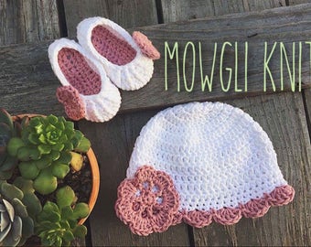 Baby High Heel Shoes and Crochet hat, baby louboutin high heel set, baby shower gift, baby girl, matching set, sun hat