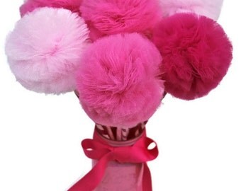 Tulle Pom Princess Party PREMIUM Wands Favors Centerpiece Pink And Tulle Pom Princess Party PREMIUM Wands Favors Centerpiece Pink And