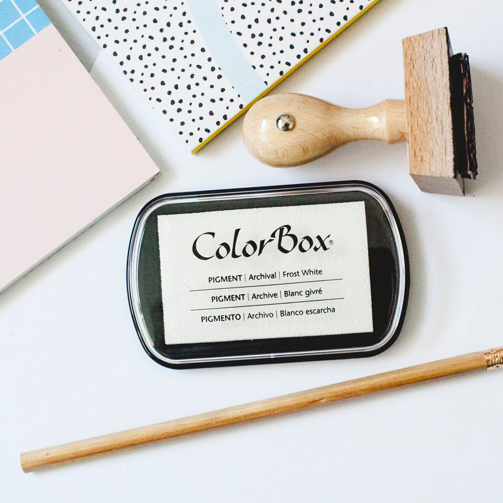 ColorBox White Ink Pad Rubber Stamp Ink Stamp Pad Stamping