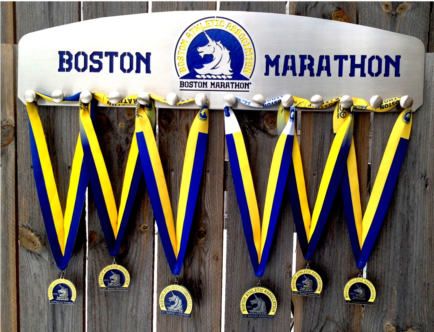 Boston Marathon Official Medal Display by Blue Diamond