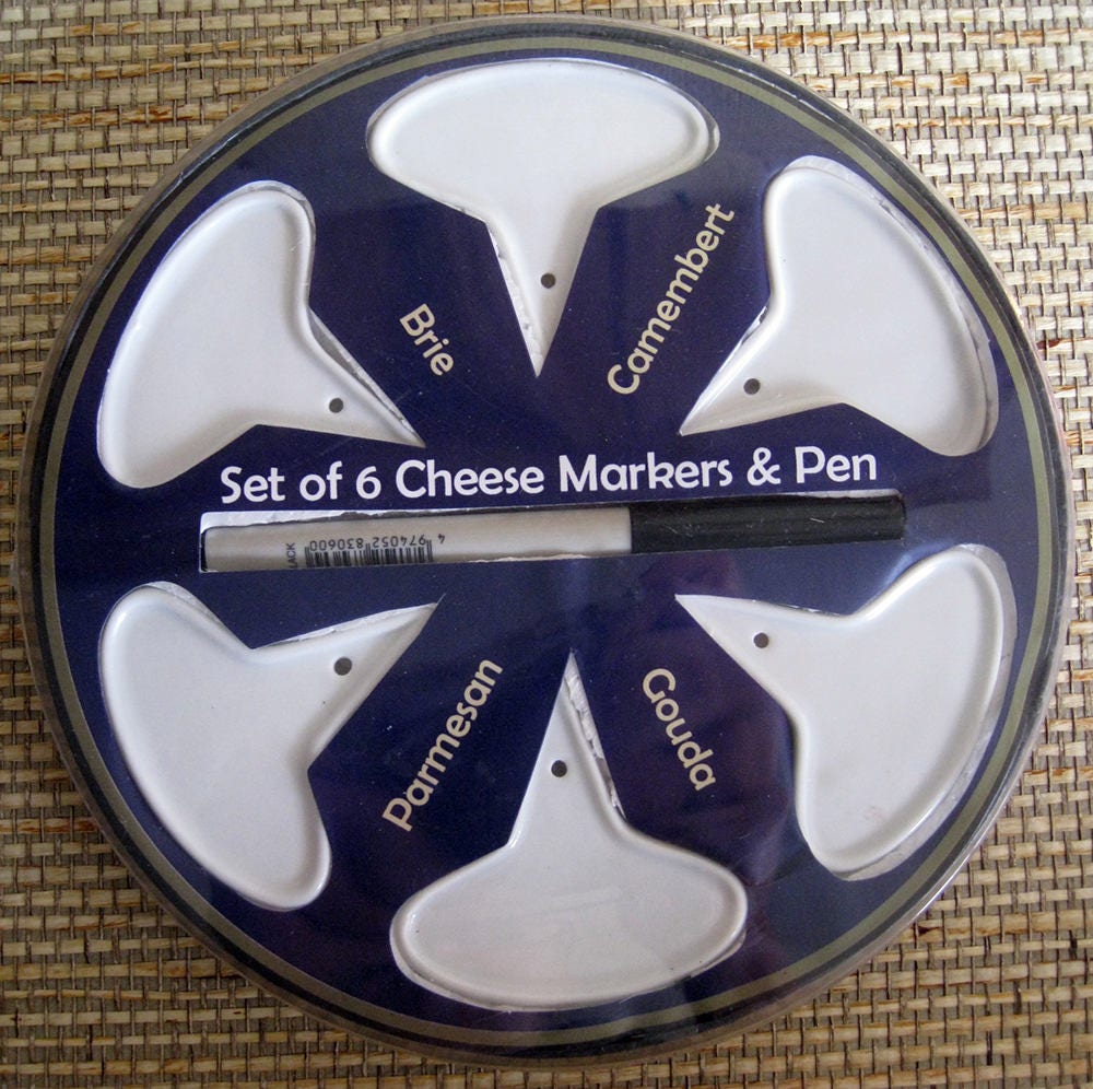 Cheese Markers Porcelain Rewritable set of 6