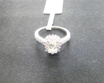 Fabulous! handmade solid 18 carat white gold jewelry Diamond Ring