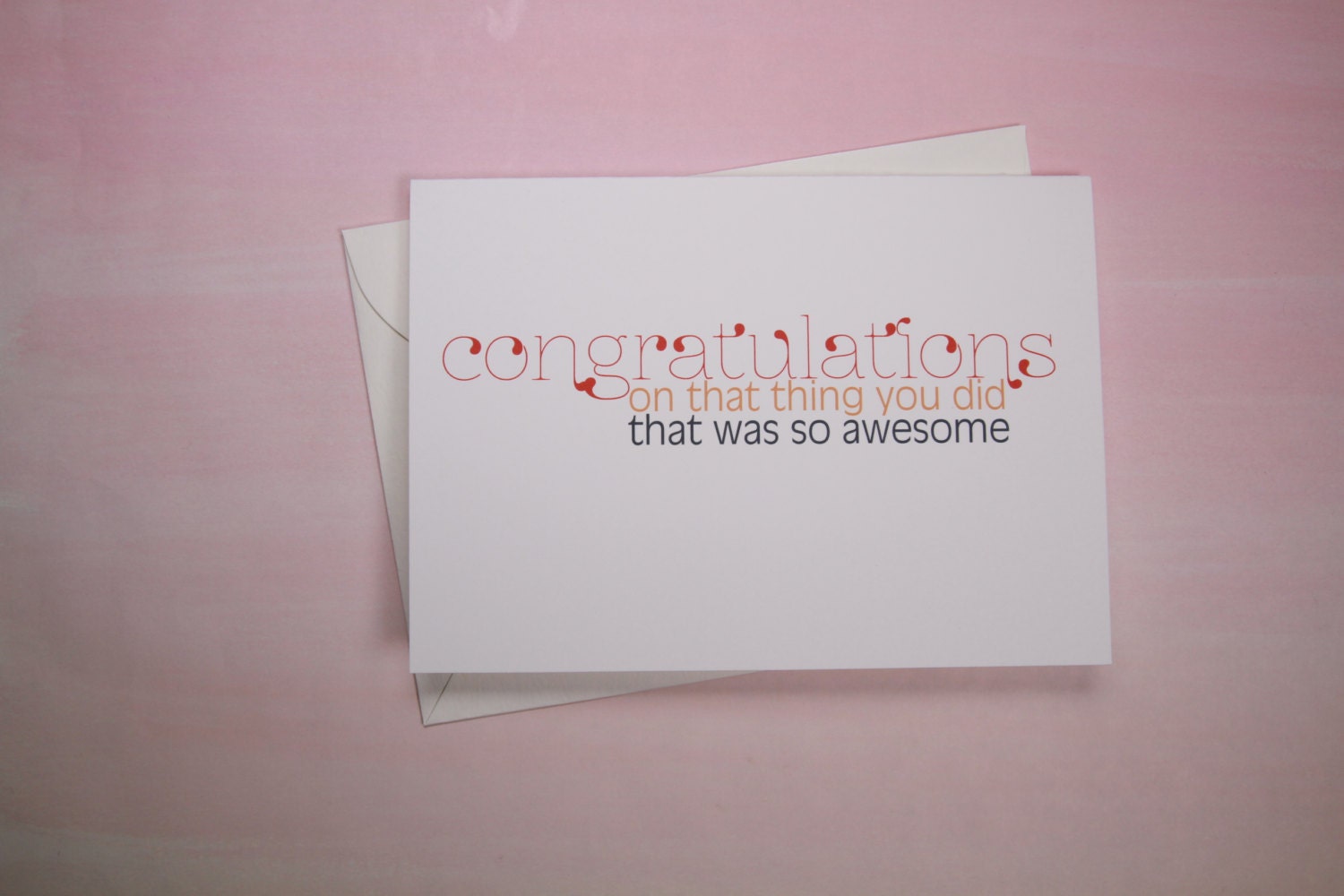 Funny Congratulations Card Sarcastic Card Thinking of You