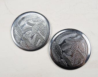 Vintage Pocket Watch Back Lids - set of 2 - c46