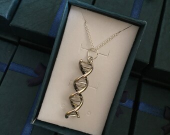 Silver DNA Strand Silver Necklace