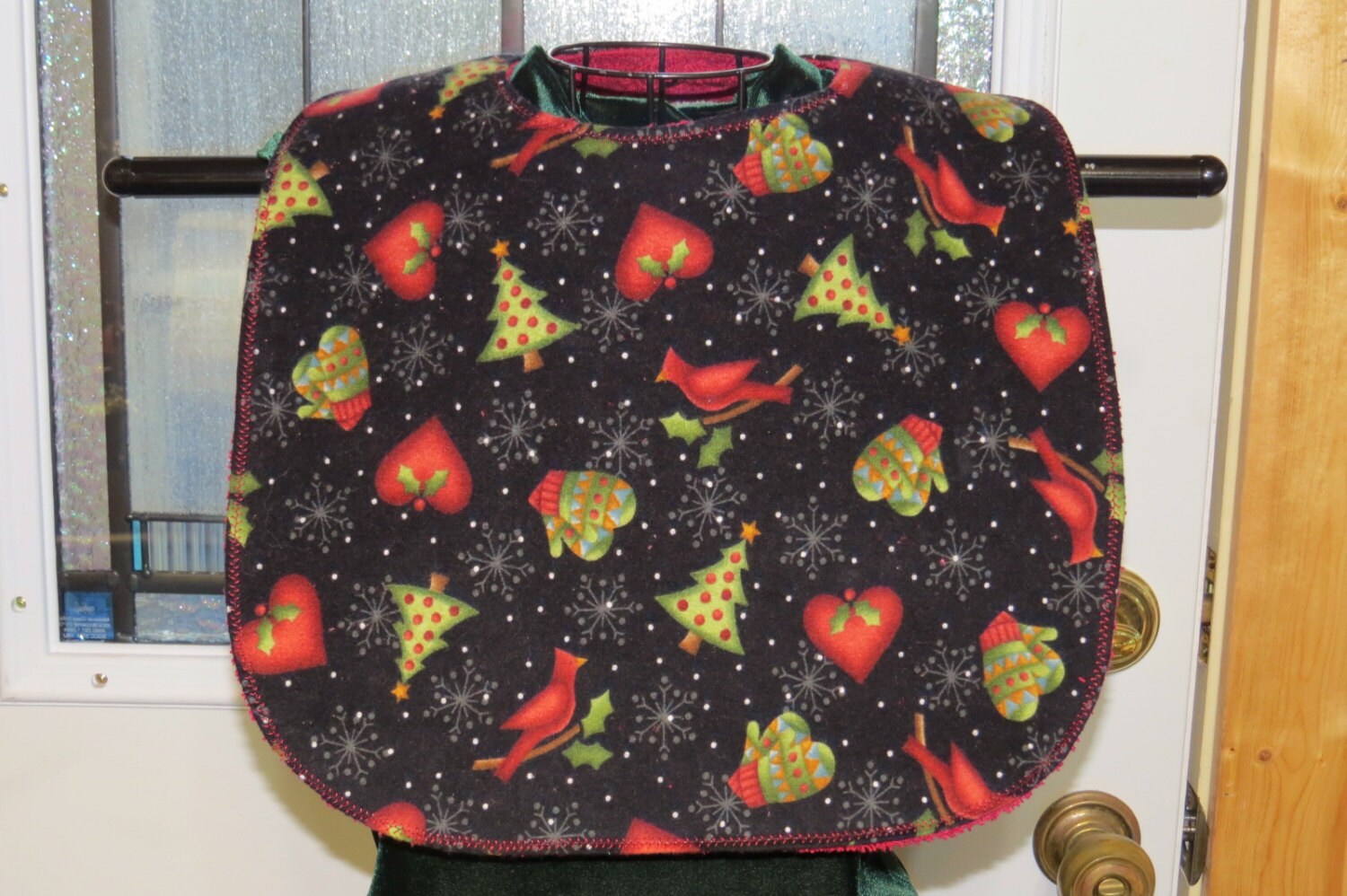 Waterproof lining Christmas Adult Bib SALE by NammersCrafts