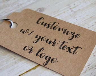 YOUR TEXT HERE, Your Logo Here, Paper Tag, Wedding Favor Tag, Paper Gift Tag, Gift Tags, Custom Personalizd