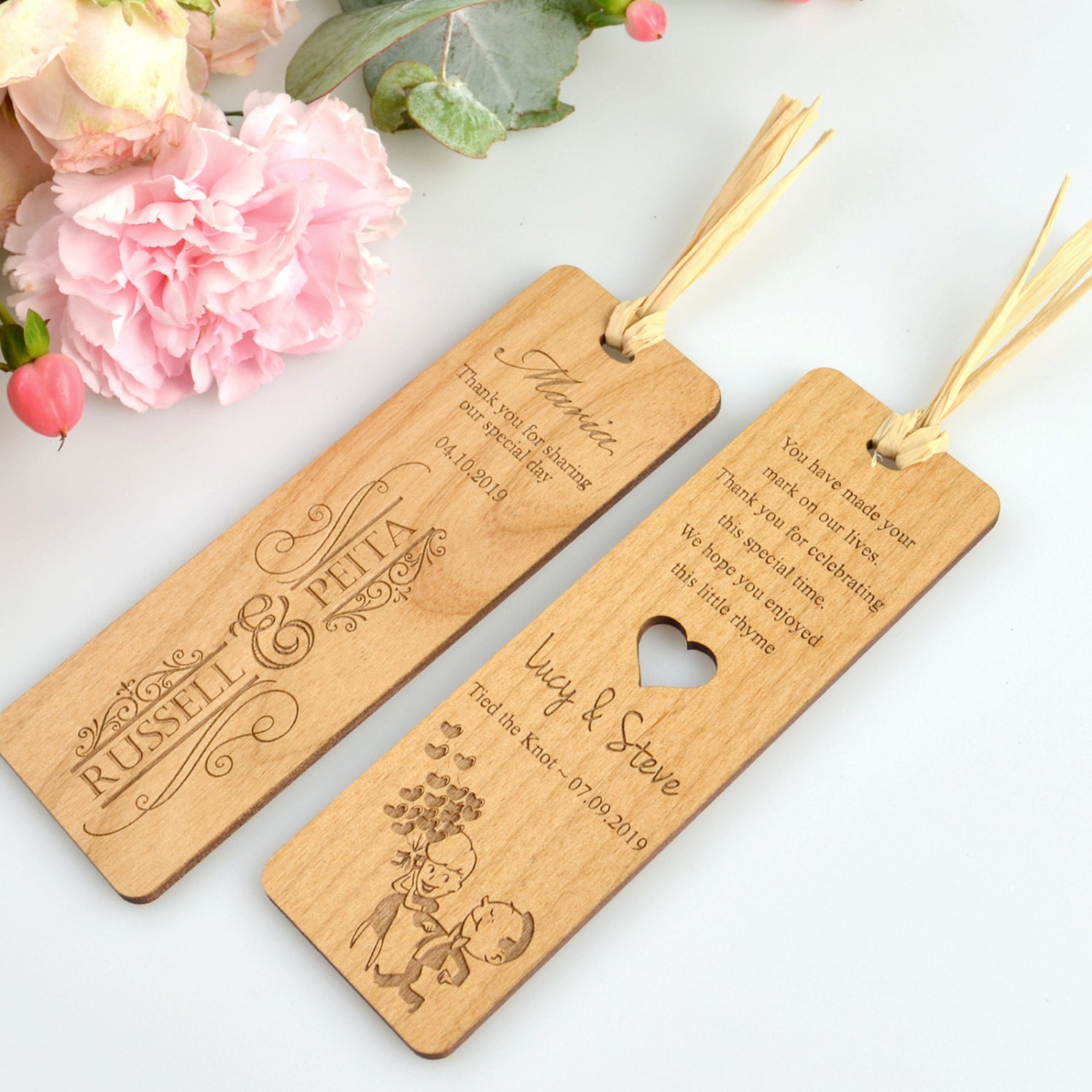 25 x Wooden Engraved Laser-Cut Bookmark