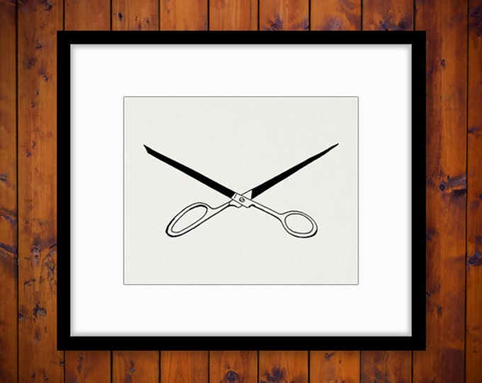 Digital Image Scissors Shears Download Hair Salon Barber Graphic Printable Vintage Clip Art Jpg Png Eps HQ 300dpi No.2523