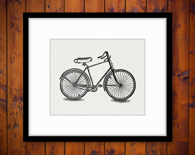 Printable Image Vintage Bike Download Antique Bicycle Digital Graphic Illustration Clip Art Jpg Png Eps HQ 300dpi No.4138