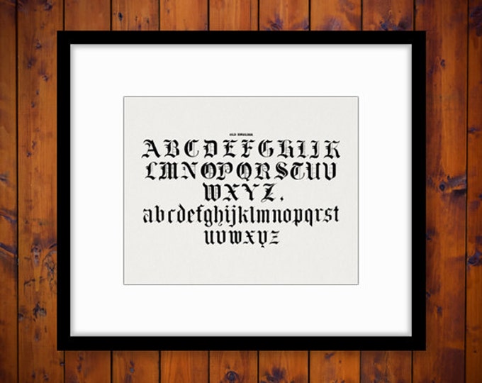 Printable Graphic Ancient Alphabet Digital Old English Letters Download Image Vintage Clip Art Jpg Png Eps HQ 300dpi No.397