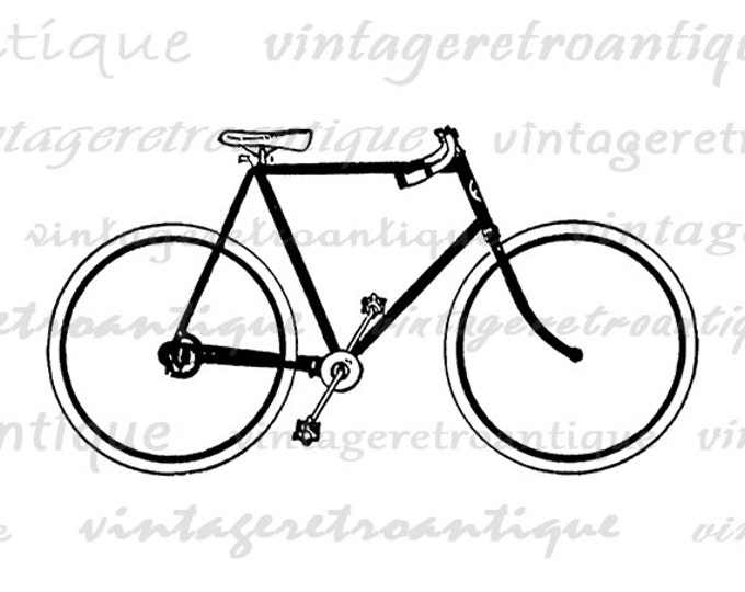 Digital Printable Bicycle Image Bike Graphic Download Artwork Jpg Png Eps HQ 300dpi No.4147