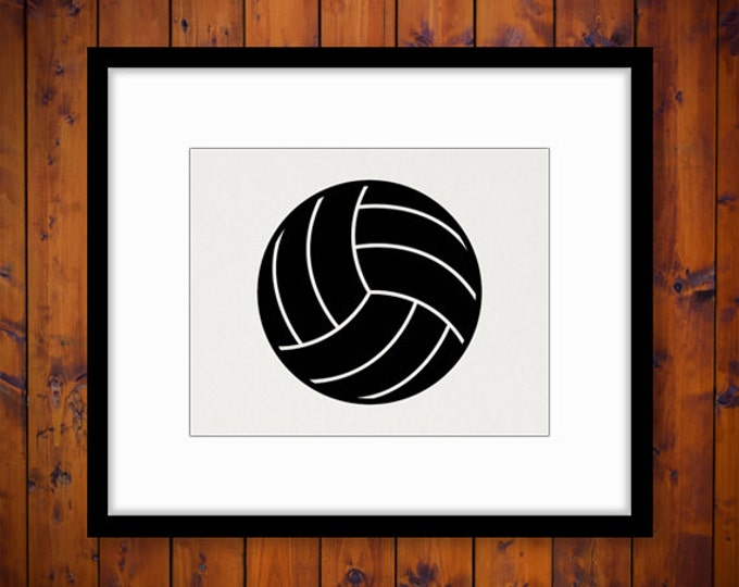 Digital Printable Volleyball Image Sports Graphic Volleyball Download Vintage Clip Art Jpg Png Eps HQ 300dpi No.4541