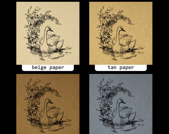 Printable Duck Graphic Image Illustration Download Bird Digital Antique Clip Art Jpg Png Eps HQ 300dpi No.3775