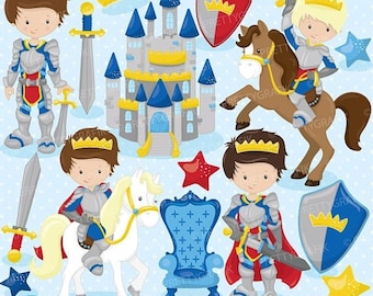 80% OFF SALE Fairytale prince clipart for scrapbooking,clipart commercial use, vector graphics, digital clip art, images, knight - CL771