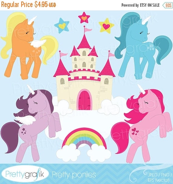 80% OFF SALE pony clipart commercial use, vector graphics, digital clip art, digital images - CL514 Il_570xn