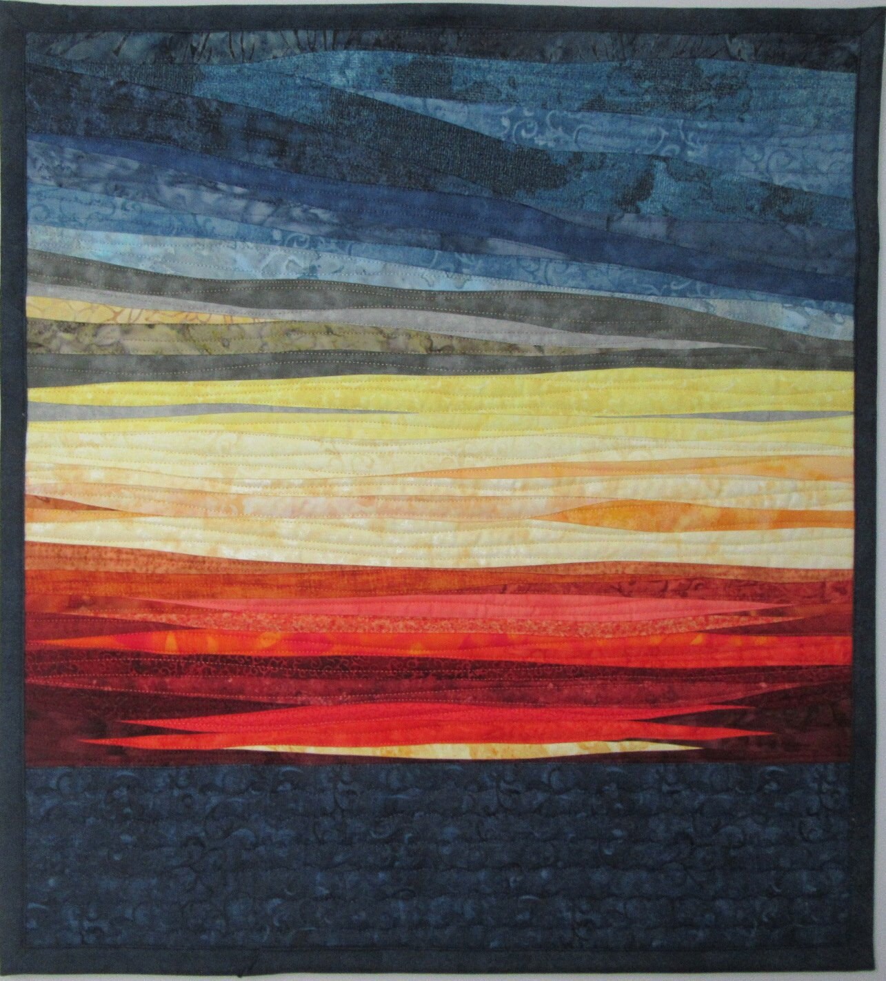 Art Quilt Landscape Sunset 48 Wall Quilt Wall Hanging