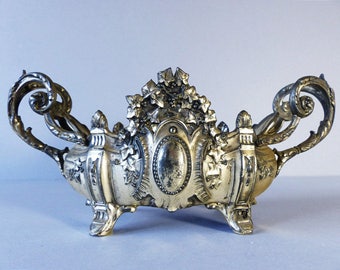 Ancien Français Jardinière - jardinière en Rocaille de fleurs jardinière - Centre de table-