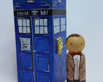 Dr. Who & Tardis Peg Doll Set