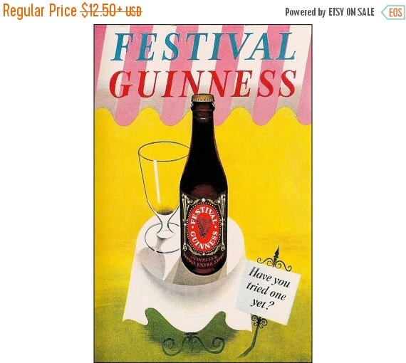 Guinness Festival 1951 Vintage Poster Print Classic Vintage