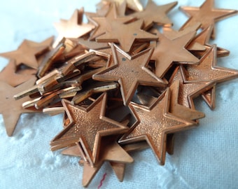 Copper coated solid stars,1/2"no ring,52pcs-KC514