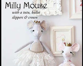 Pixie Faire Violette Field Threads Milly Mouse Animal Doll Pattern - PDF