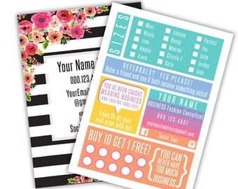 Fashion Consultant 5x7 Card with Sizing, Referrals, Punch Card Rewards, and More - LuLaRoe Branded
