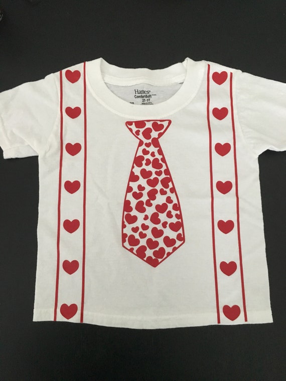 Valentines's Day Shirt with Tie and suspenders or Onsie